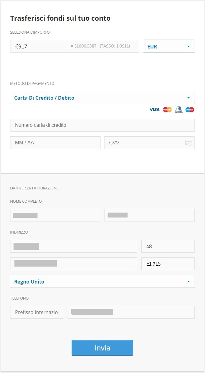 Metodi di deposito e prelievo di eToro