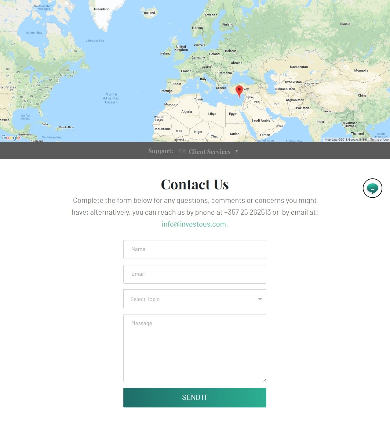 Investous customer support