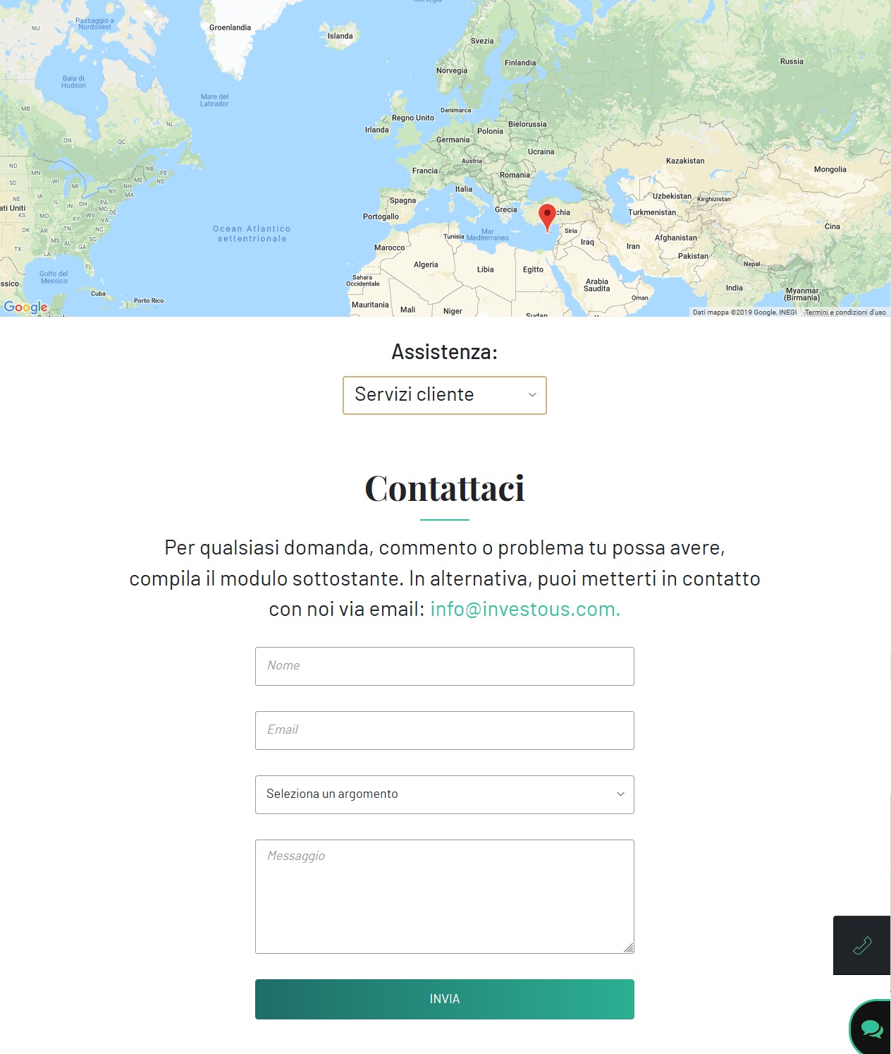 investous Supporto clienti