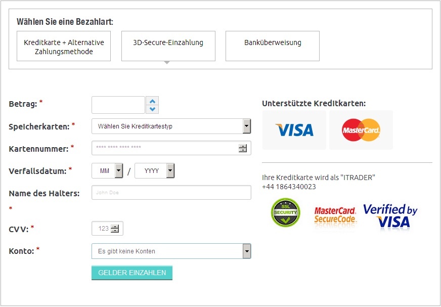iTrader auszahlungsmethoden