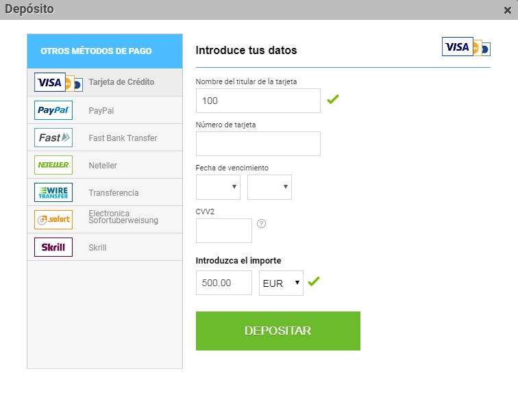 markets.com métodos de depósito y retirada