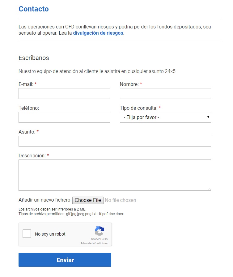 markets.com atención al cliente