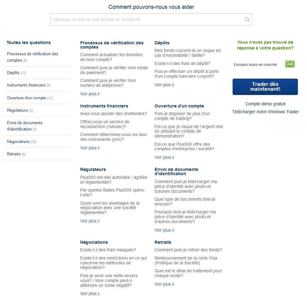 Plus500 support à la clientèle