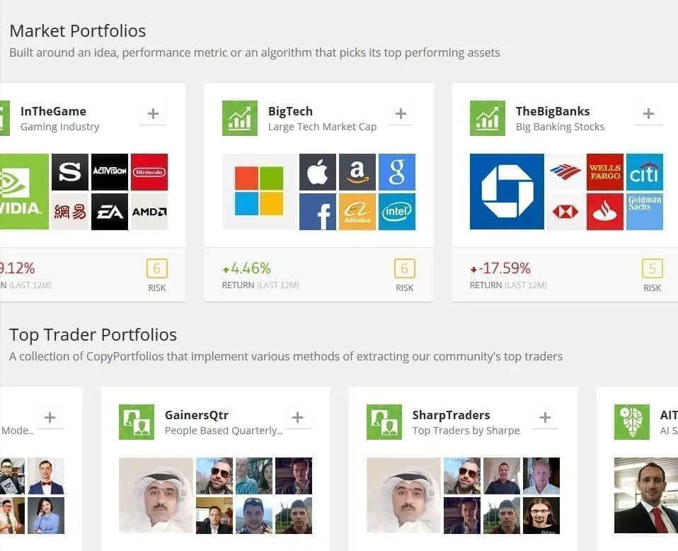eToro CopyPortfolios
