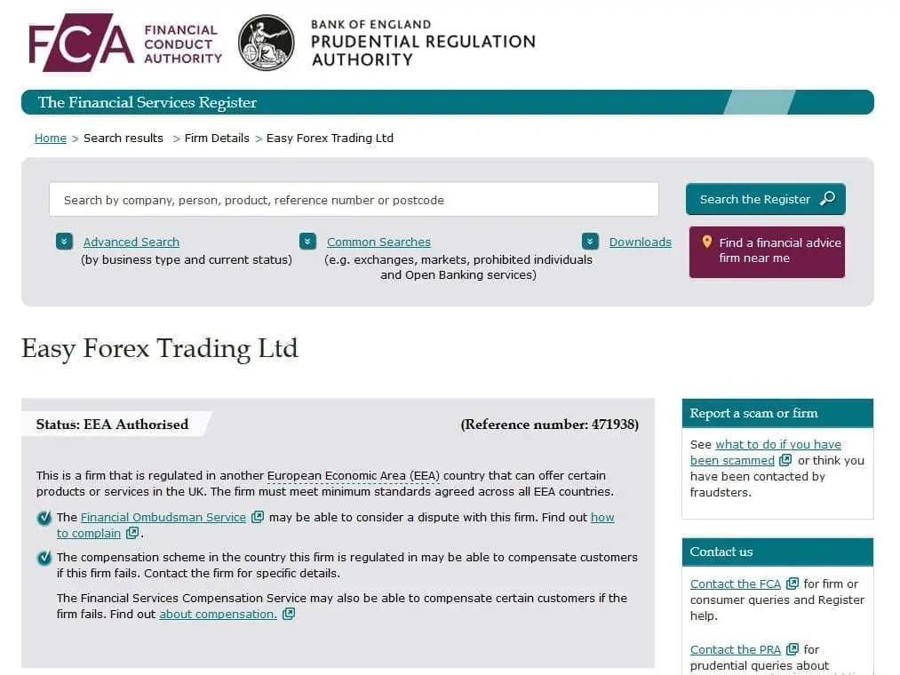 eayMarkets FCA regulation