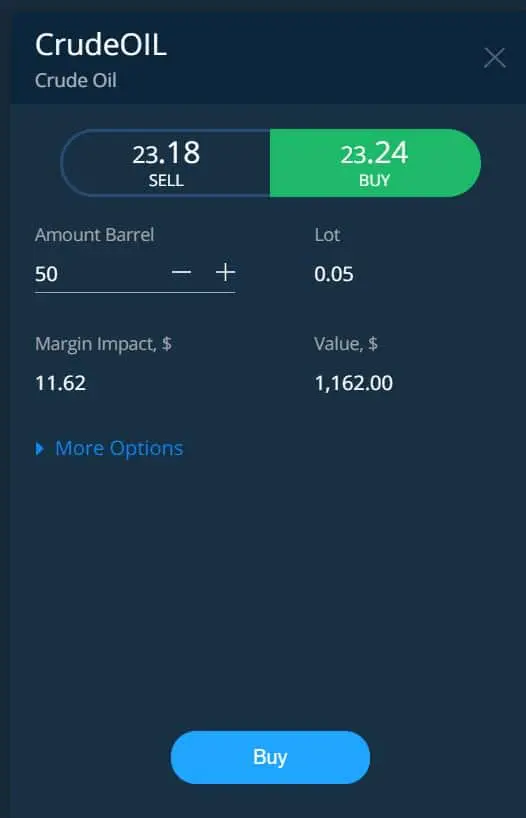 AvaTrade crude oil trading