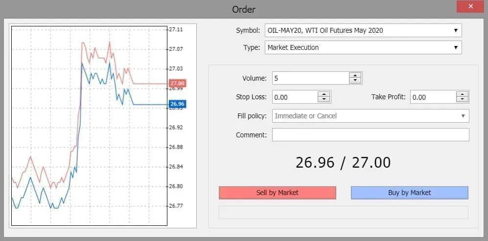 XM crude oil trading