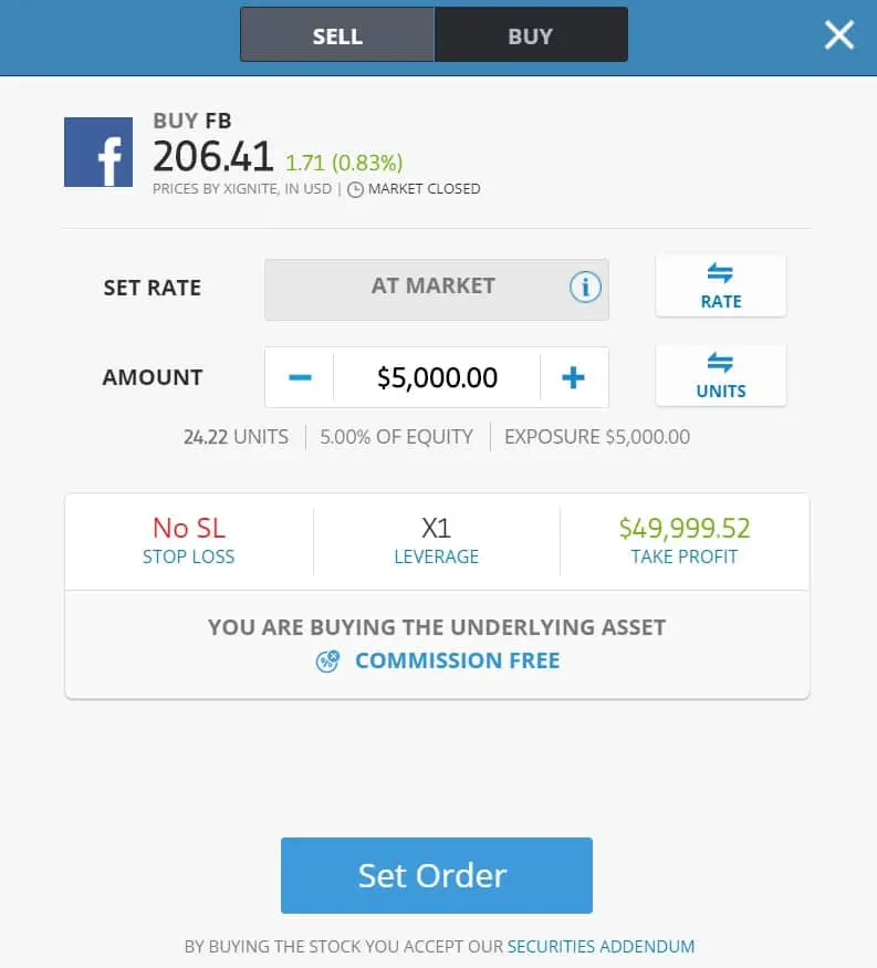 شراء أسهم فيسبوك على منصة إيتورو