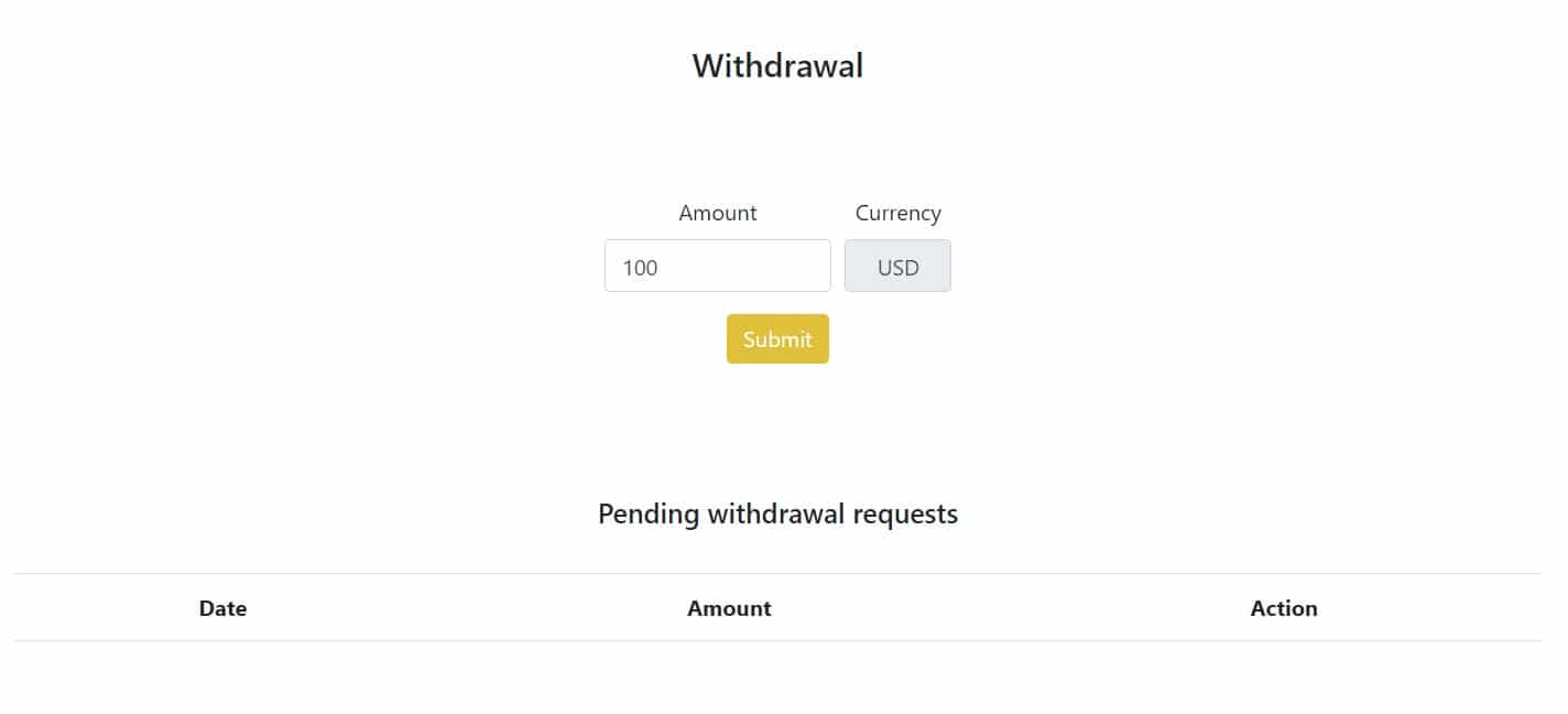 CM Trading withdrawal page